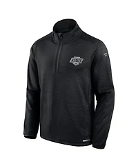 Fanatics Men's Black Los Angeles Kings Authentic Pro Rink Quarter-Zip Sweatshirt