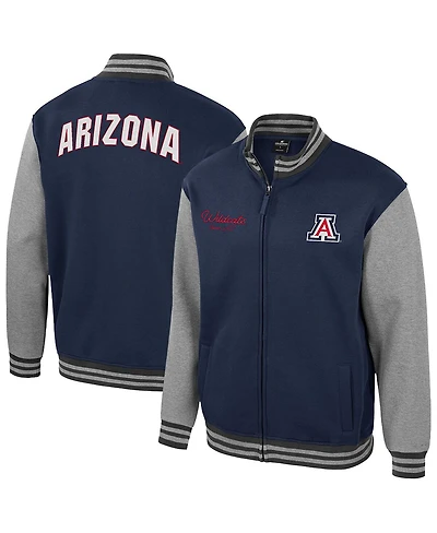 Colosseum Men's Navy Arizona Wildcats Ambi-Turner Full-Zip Varsity Jacket