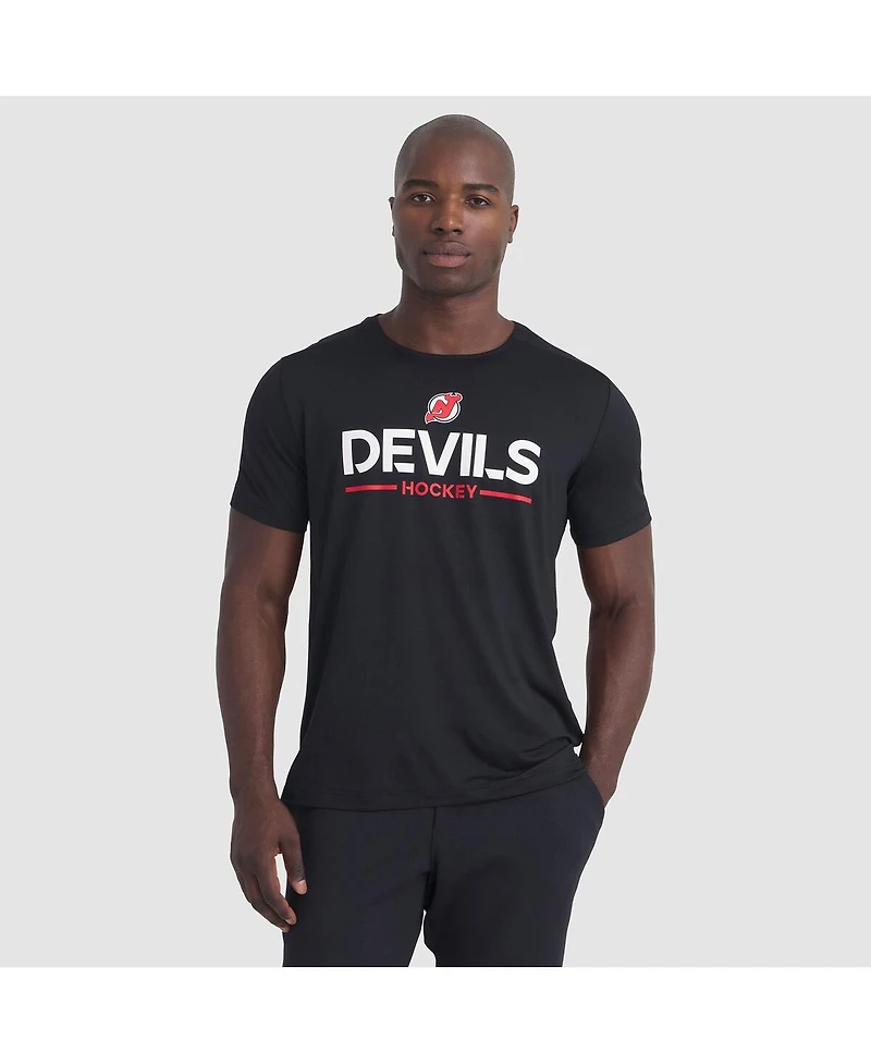 Fanatics Men's Black New Jersey Devils Authentic Pro Rink Tech T-Shirt