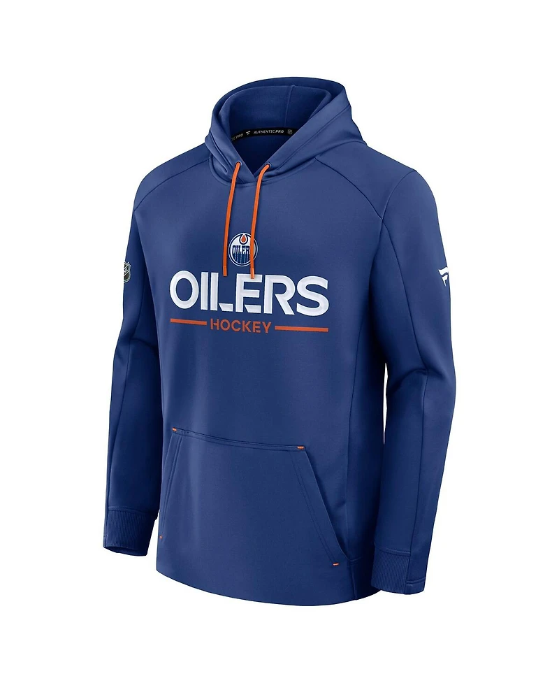 Fanatics Men's Royal Edmonton Oilers Authentic Pro Rink Hoodie