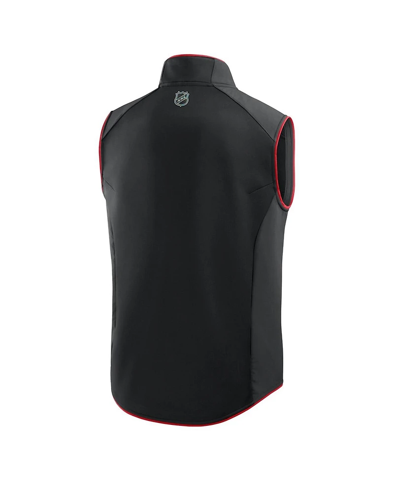 Fanatics Men's Black Chicago Blackhawks Authentic Pro Rink Full-Zip Vest