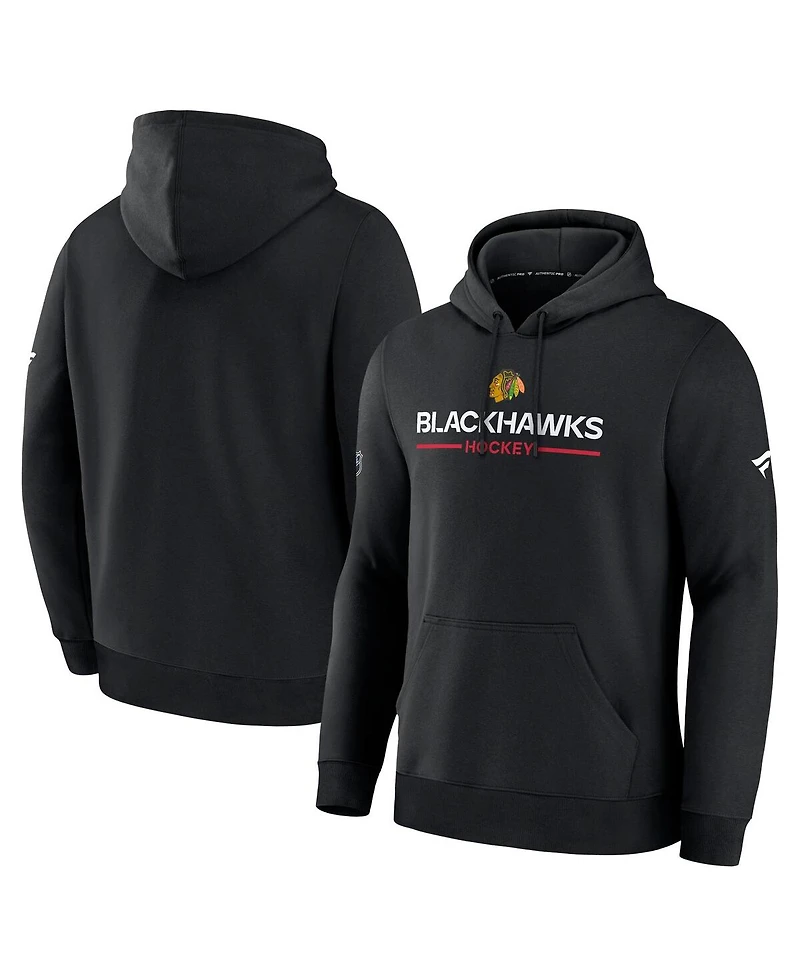 Fanatics Men's Black Chicago Blackhawks Authentic Pro Primary Hoodie