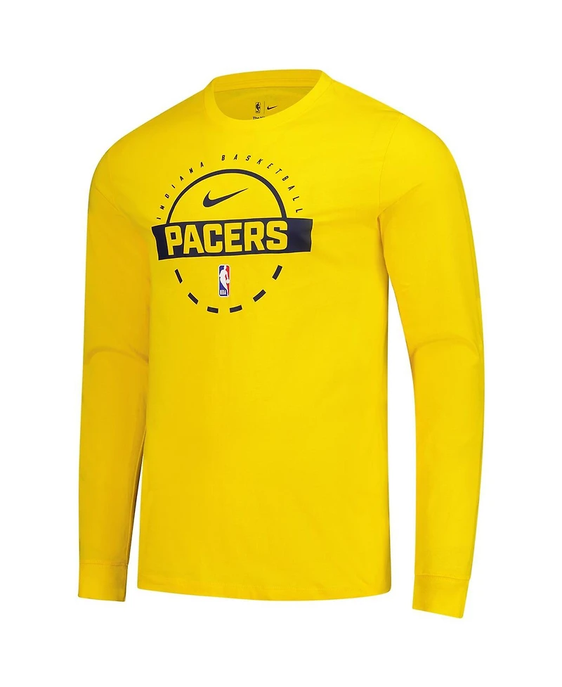 Nike Men's Gold Indiana Pacers Authentic Long Sleeve Practice T-Shirt
