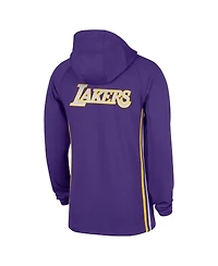 Nike Men's Purple Los Angeles Lakers Authentic On Court Zone Quarter-Zip Dri-fit Hoodie Jacket