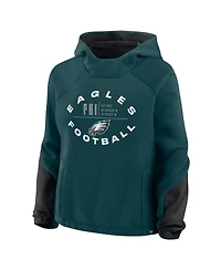 Fanatics Women's Midnight Green Philadelphia Eagles Oversized Redzone Bubble Screen Pullover Hoodie