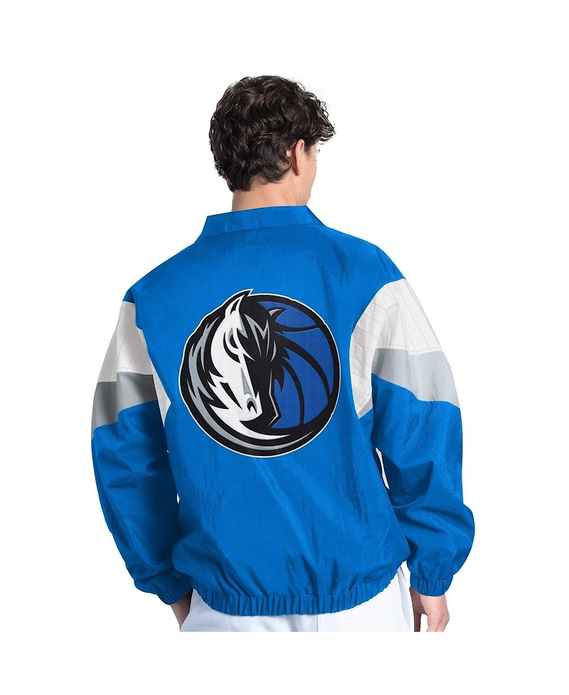 Starter Men's Blue Dallas Mavericks Yard Line Full-Zip Jacket