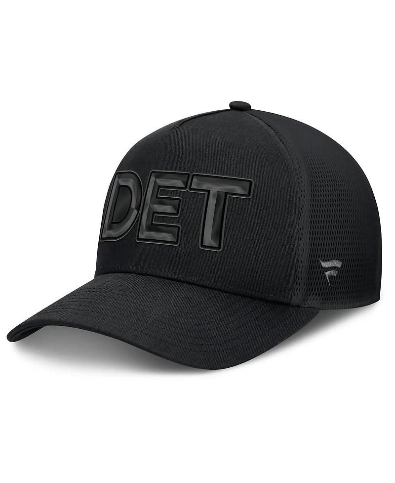 Fanatics Men's Black Detroit Red Wings Authentic Pro Road Team Code Trucker Adjustable Hat