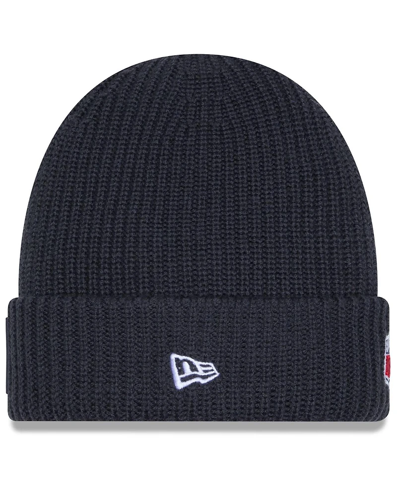 New Era Men's Charcoal New England Patriots 2025 Sideline Cold Weather Cuffed Knit Hat