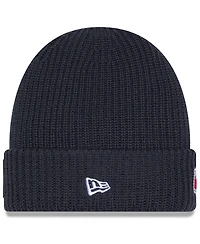 New Era Men's Charcoal New England Patriots 2025 Sideline Cold Weather Cuffed Knit Hat