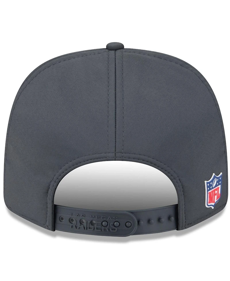 New Era Men's Charcoal Las Vegas Raiders 2025 Sideline Cold Weather 9SEVENTY Adjustable Hat