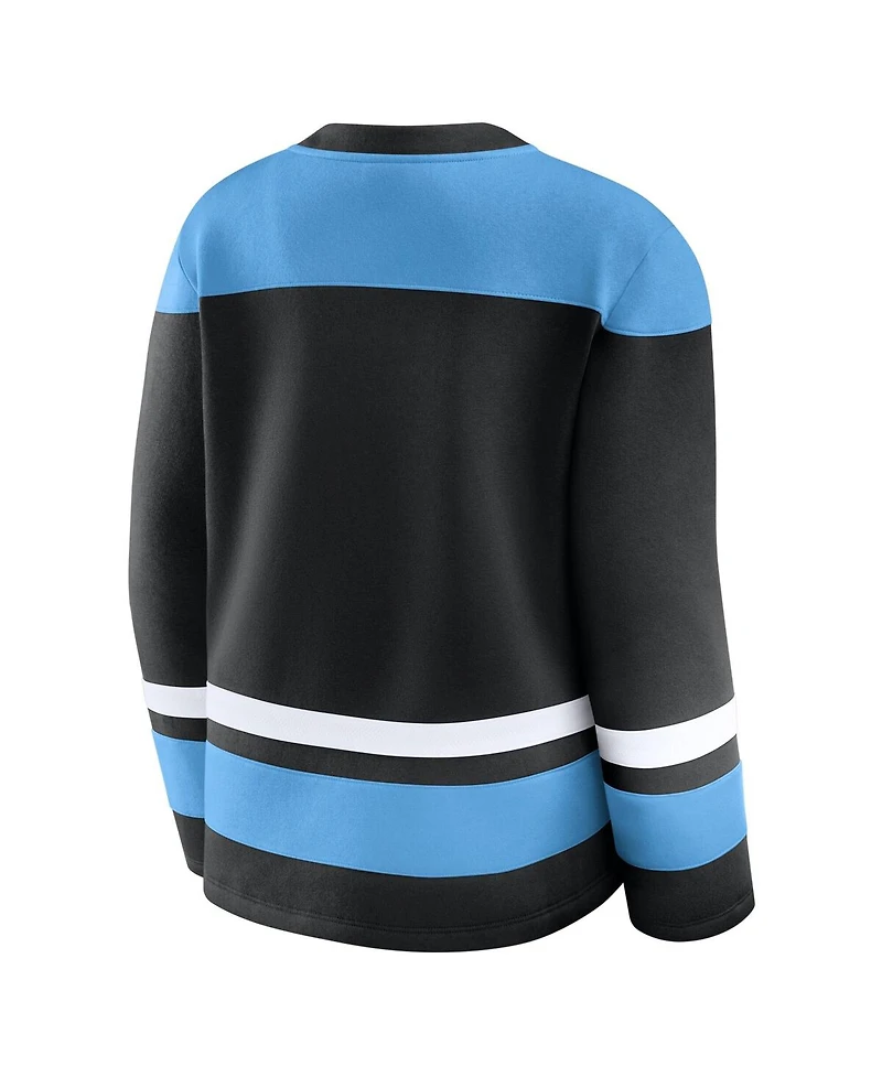 Fanatics Women's Black Utah Mammoth Icing Long Sleeve Lace Up Sweatshirt