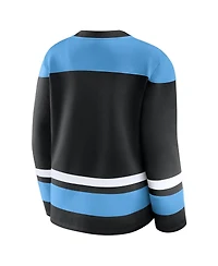 Fanatics Women's Black Utah Mammoth Icing Long Sleeve Lace Up Sweatshirt