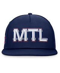 Fanatics Men's Navy Montreal Canadiens Authentic Pro Rink Team Code Snapback Hat