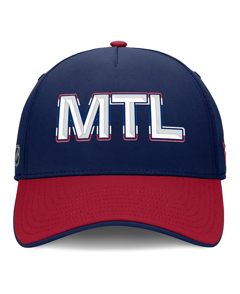 Fanatics Men's Navy/Red Montreal Canadiens Authentic Pro Rink Team Code Flex Hat