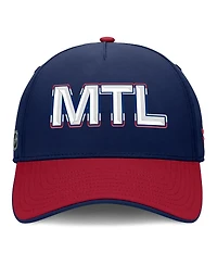 Fanatics Men's Navy/Red Montreal Canadiens Authentic Pro Rink Team Code Flex Hat