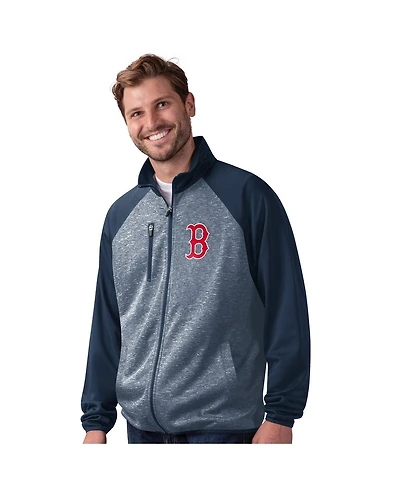 Nike Men's G-iii Sports by Carl Banks Navy Boston Red Sox Runners Raglan Full-Zip Track Jacket