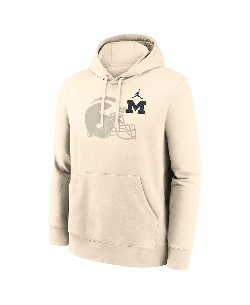 Nike Men's Cream Michigan Wolverines Campus Shadow Hoodie