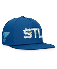 Fanatics Men's Blue St. Louis Blues Authentic Pro Rink Team Code Snapback Hat