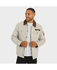 Fanatics Men's Nfl x Darius Rucker Collection by Tan New York Giants Midweight Canvas Full-Button Jacket
