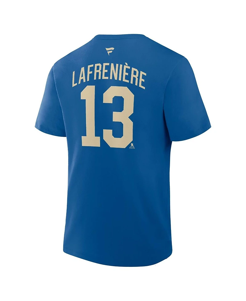 Fanatics Men's Alexis Lafreniere Blue New York Rangers Authentic Stack Name Number T-Shirt