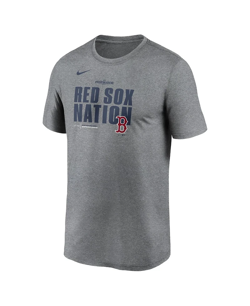Nike Men's Heather Charcoal Boston Red Sox 2025 Mlb Postseason Legend Dri-fit T-Shirt