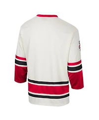 Colosseum Men's Cream Wisconsin Badgers Puck Proud Fashion Hockey Jersey