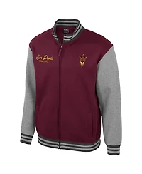 Colosseum Men's Maroon Arizona State Sun Devils Ambi-Turner Full-Zip Varsity Jacket