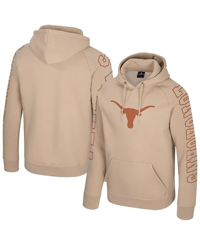 Colosseum Men's Tan Texas Longhorns Big Break Raglan Hoodie