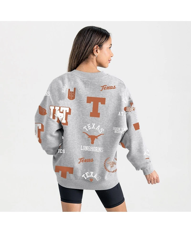 Gameday Couture Women's Gray Texas Longhorns Always on Repeat Fleece Sweatshirt