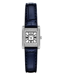 Emporio Armani Women's Two-Hand Blue Leather Watch, 26mm