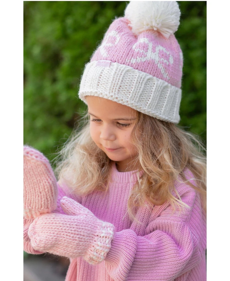 Bits & Bows Girls Bobble Hat/Mittens/Scarf Bundle