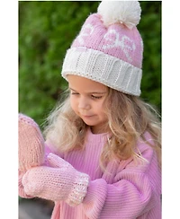 Bits & Bows Girls Bobble Hat/Mittens/Scarf Bundle