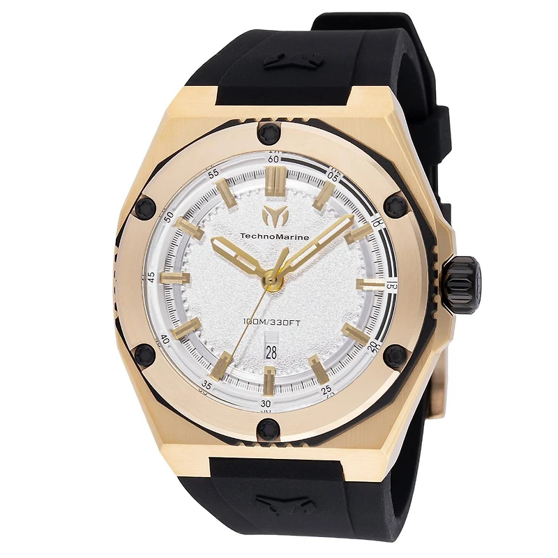 Technomarine Men's Tm- Quartz 3 Hand Silver Dial Watch