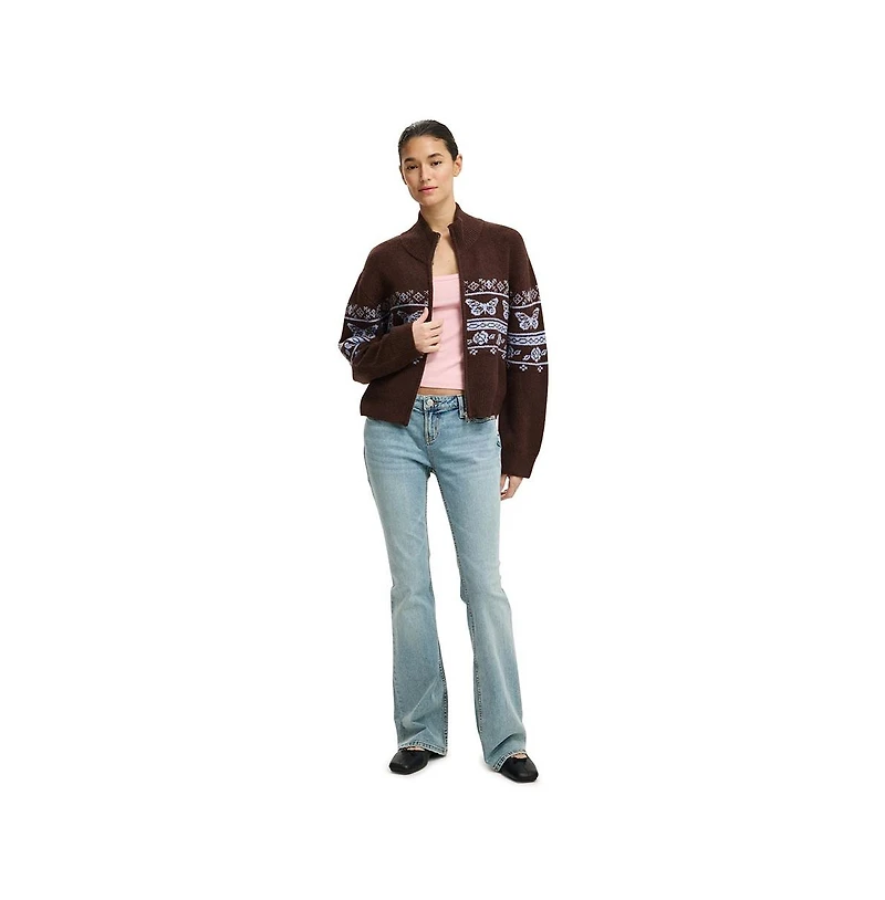 Cotton On Women's Intarsia Knit Bomber