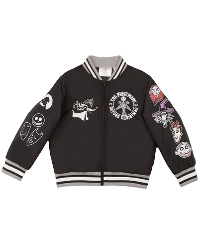Nightmare Before Christmas Boys Casual Graphic Varsity Bomber Jacket