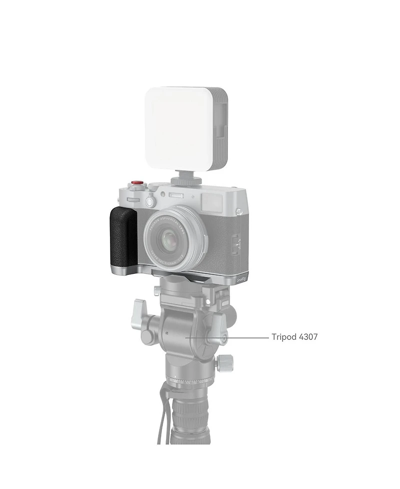 SmallRig L-Shape Mount Plate with Silicone Handle for Fujifilm X100VI and X100V Camera, Silver
