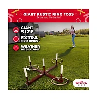 Swooc Xl Ring Toss Game (3ft x 3ft) All Weather - New Zealand Pine - With 15+ Games - Yard Games for Adults - Backyard Games