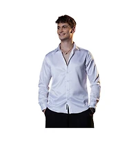 Campus Sutra Men's Chalk White Satin Lustre Shirt