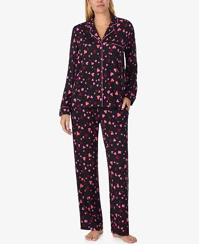 Kate Spade New York Women's 2-Piece Sleepwear Long-Sleeve Top and Pajama Pants Set