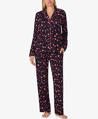Kate Spade New York Women's 2-Piece Sleepwear Long-Sleeve Top and Pajama Pants Set