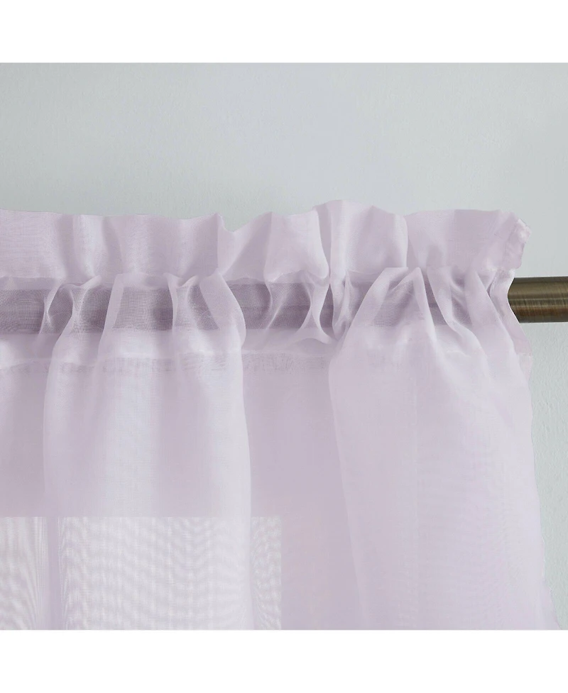 Kate Aurora Living Double Layered Sheer Rod Pocket Ascot Window Valances