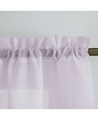Kate Aurora Living Double Layered Sheer Rod Pocket Ascot Window Valances