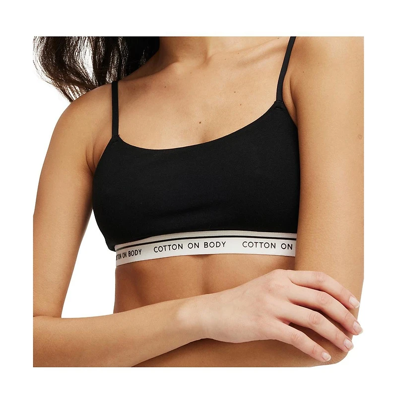 Cotton On Women's Branded Scoop Bralette