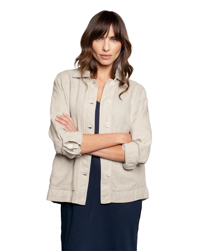 Celtic & Co. Women's Linen Boxy Jacket