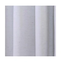 Thermaplus Ventura Blackout Grommet Curtain Panel Pair Frame Your Windows with Subtle Slub Textured Motif Each 78" x 84" White