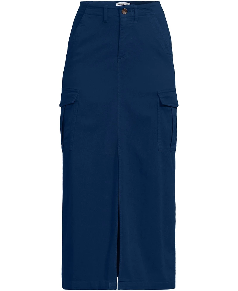 Lands' End Women's Cool Fade Cargo Maxi Skirt