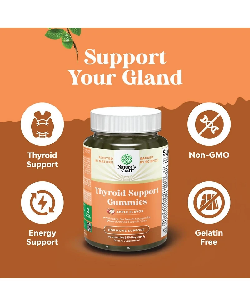 Thyroid Support Gummies, Apple, 90ct