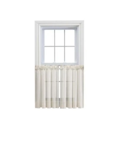 Ellis Curtain Cotton Voile 1.5 X22 Rod Pocket Tailored Tier Pair For Windows 80 X22 X 36 X22 Natural