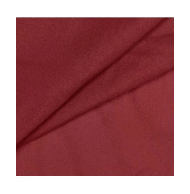 Ellis Stacey 1.5" Rod Pocket High Quality Fabric Solid Color Window Tailored Tier Pair 56"x36" Merlot