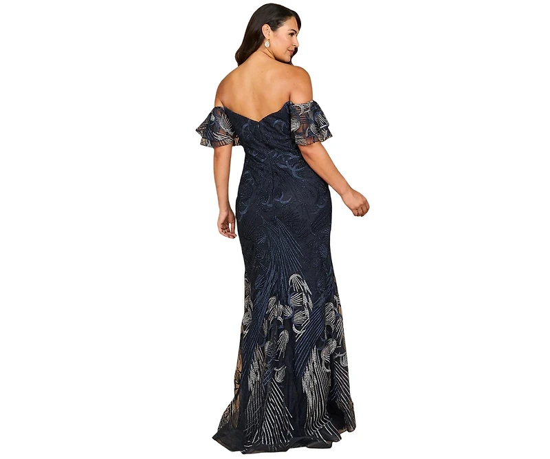 Lara Women's Off Shoulder Mermaid Lace Gown